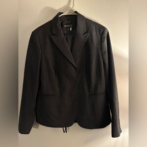 Jones New York Collection Platinum Stretch Suit Set | 14 | Gray Blazer & Pants